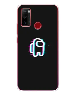 Чехол для Ulefone Note 10 с картинкой «Among Us неон»