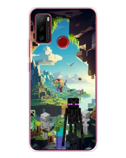 Чехол для Ulefone Note 10 с картинкой «Эндермен в лесу»