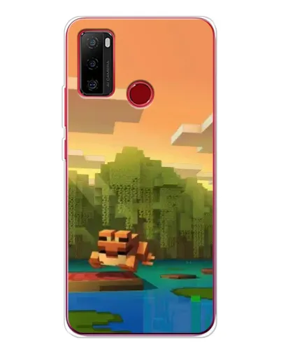 Чехол для Ulefone Note 10 с картинкой «Майнкрафт закат солнца»