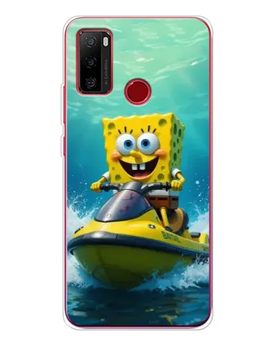 Чохол для Ulefone Note 10 з картинкою «Спанч Боб на гідроциклі»
