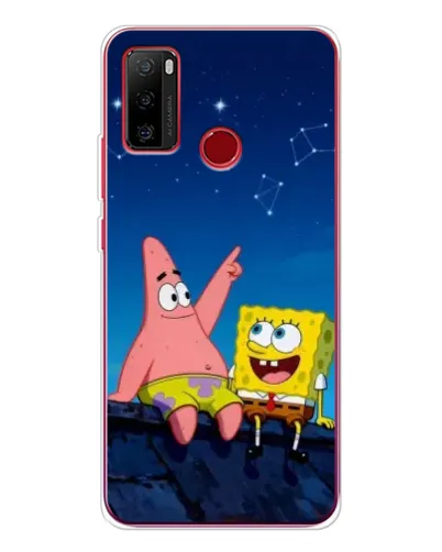 Чохол для Ulefone Note 10 з картинкою «Губка Боб та Патрік вночі»