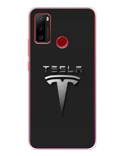 Чохол для Ulefone Note 10 з картинкою «Сталевий логотип Tesla»