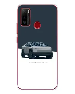 Чохол для Ulefone Note 10 з картинкою «Сріблястий Cybertruck Tesla»