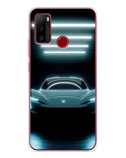 Чохол для Ulefone Note 10 з картинкою «Tesla в неоні»