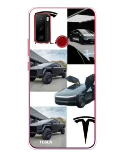 Чохол для Ulefone Note 10 з картинкою «Колаж Cybertruck Tesla»