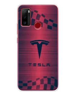 Чохол для Ulefone Note 10 з картинкою «Тесла червоний карбон»