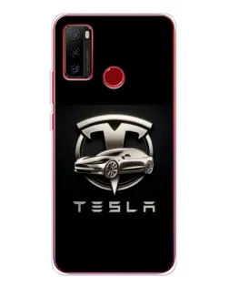 Чохол для Ulefone Note 10 з картинкою «Tesla — срібне авто»