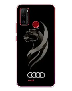 Чехол для Ulefone Note 10 с картинкой «Графика — пантера и Audi»