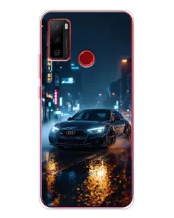 Чехол для Ulefone Note 10 с картинкой «Ночной город и Audi»