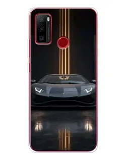 Чохол для Ulefone Note 10 з картинкою «Lamborghini золоті лінії»