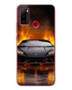 Чохол для Ulefone Note 10 з картинкою «Lamborghini у вогні»