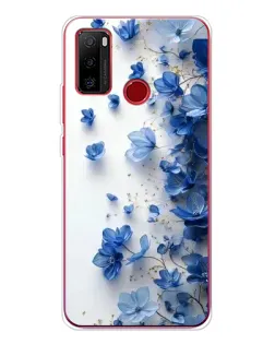 Чохол для Ulefone Note 10 з картинкою «Блакитний квітковий каскад»