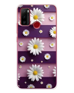 Чохол для Ulefone Note 10 з картинкою «Ромашки на фіолетовому»
