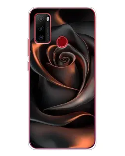 Чохол для Ulefone Note 10 з картинкою «Шовкова чорна троянда»