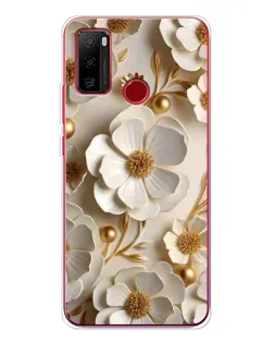 Чохол для Ulefone Note 10 з картинкою «Білі паперові квіти»