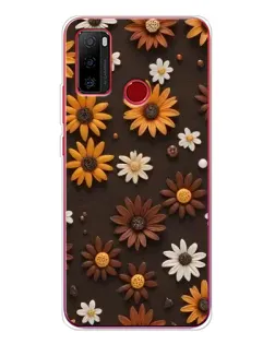 Чохол для Ulefone Note 10 з картинкою «Візерунок з маленьких соняшників»