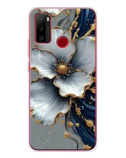 Чохол для Ulefone Note 10 з картинкою «Біла квітка та золотий флюїд»