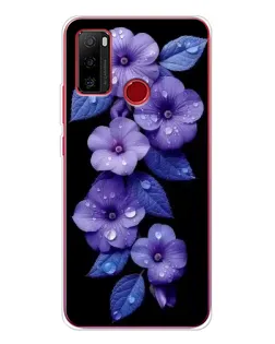 Чохол для Ulefone Note 10 з картинкою «Фіолетові квіти з росою»