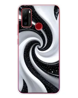 Чохол для Ulefone Note 10 з картинкою «Чорно-біла спіраль»