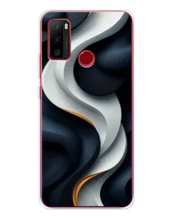 Чохол для Ulefone Note 10 з картинкою «Об'ємні чорно-білі стрічки»