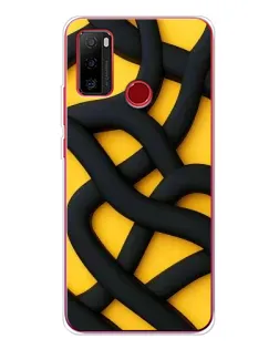 Чехол для Ulefone Note 10 с картинкой «Черное желтое переплетение» Чехол для Ulefone Note 10 с картинкой «Черное желтое переплетение»