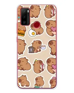 Чохол для Ulefone Note 10 з картинкою «Капібари паттерн»
