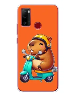 Чохол для Ulefone Note 10 з картинкою «Капібара на скутері»