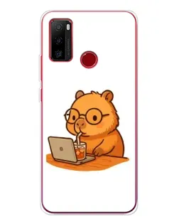 Чохол для Ulefone Note 10 з картинкою «Капібара з ноутбуком»