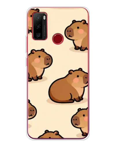 Чохол для Ulefone Note 10 з картинкою «Паттерн милих капібар»