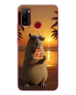 Чохол для Ulefone Note 10 з картинкою «Капібара з піцою»