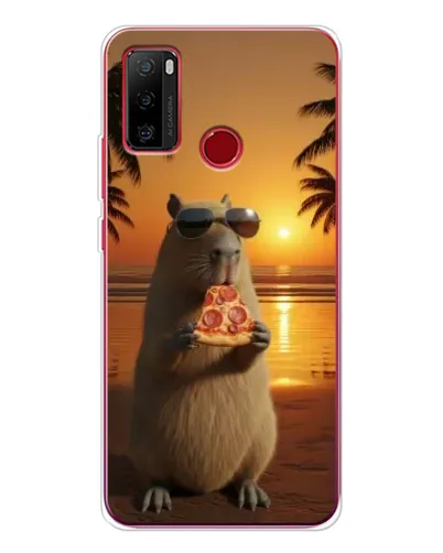 Чохол для Ulefone Note 10 з картинкою «Капібара з піцою»