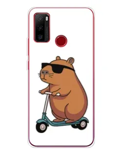 Чохол для Ulefone Note 10 з картинкою «Капібара на самокаті»
