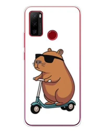 Чохол для Ulefone Note 10 з картинкою «Капібара на самокаті»