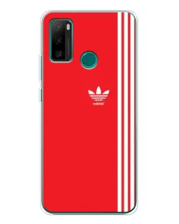 Чехол для Ulefone Note 10P с картинкой «Красный минимализм Adidas»