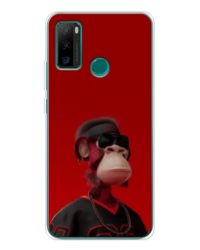 Чехол для Ulefone Note 10P с картинкой «Bored Ape в красном»