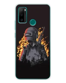 Чехол для Ulefone Note 10P с картинкой «PUBG — огненный силуэт»