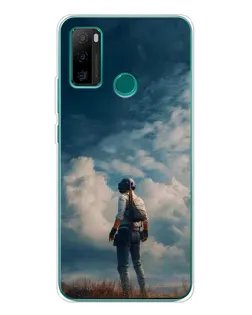 Чехол для Ulefone Note 10P с картинкой «Герой PUBG на скале»