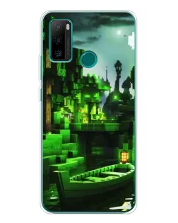 Чехол для Ulefone Note 10P с картинкой «Minecraft лесной пейзаж»
