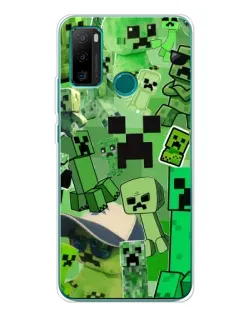 Чехол для Ulefone Note 10P с картинкой «Криперы Minecraft»