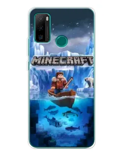 Чехол для Ulefone Note 10P с картинкой «Minecraft ледяной мир»