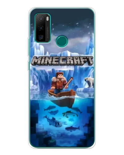Чехол для Ulefone Note 10P с картинкой «Minecraft ледяной мир»