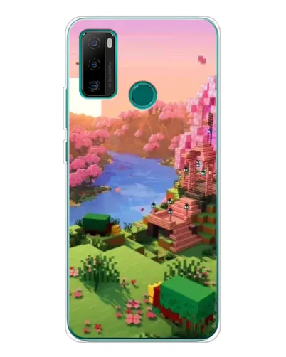 Чехол для Ulefone Note 10P с картинкой «Розовое дерево Minecraft»