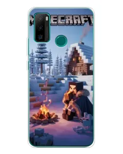 Чехол для Ulefone Note 10P с картинкой «Зимний Minecraft»