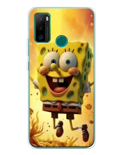 Чехол для Ulefone Note 10P с картинкой «Губка Боб прыгает»