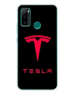 Чехол для Ulefone Note 10P с картинкой «Tesla Red Logo»