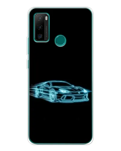 Чехол для Ulefone Note 10P с картинкой «Неоновый контур Lamborghini»