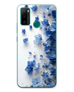 Чехол для Ulefone Note 10P с картинкой «Голубой цветочный каскад»