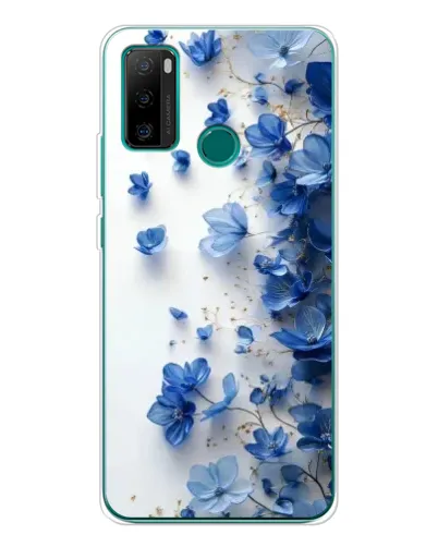 Чехол для Ulefone Note 10P с картинкой «Голубой цветочный каскад»