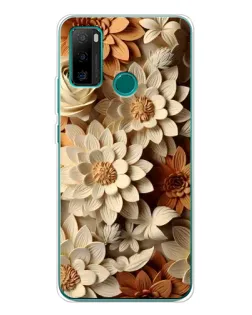 Чехол для Ulefone Note 10P с картинкой «Бежевый флористический декор»