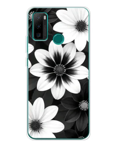 Чехол для Ulefone Note 10P с картинкой «Монохромные астры»